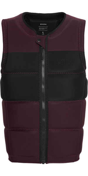 2026 Mystic Mens Peacock Front Zip Wake Impact Vest 35005.240227 - Oxblood Red